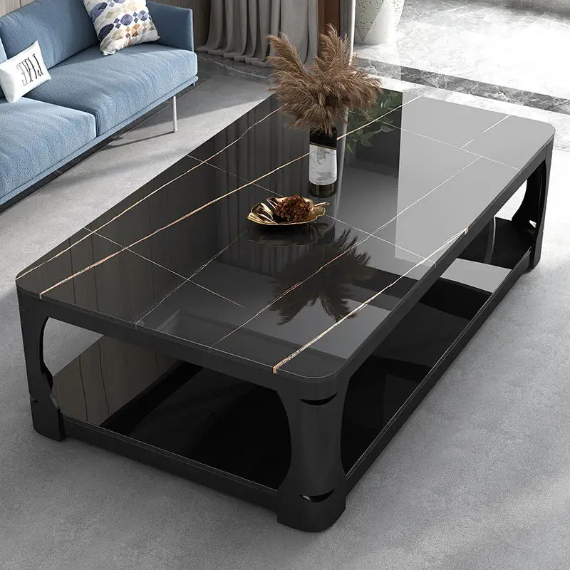 

Aesthetic Drawer Coffee Table Vintage Black Storage Square Coffee Tables Living Room Minimalist Moveis Para Casa Household Items
