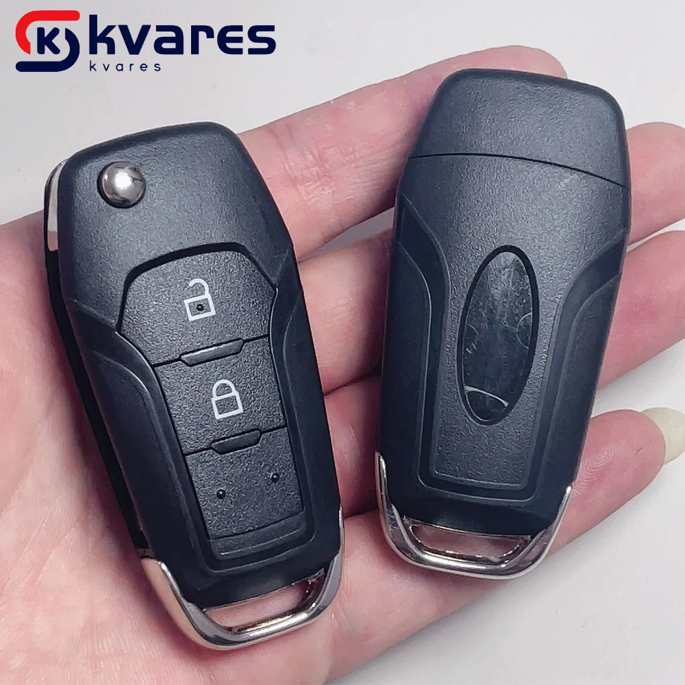 

KVARES 2 кнопки EB3T-15K601-BA 433 МГц ID49 чип флип дистанционный ключ от машины для Ford Ranger/F150 2015-2018