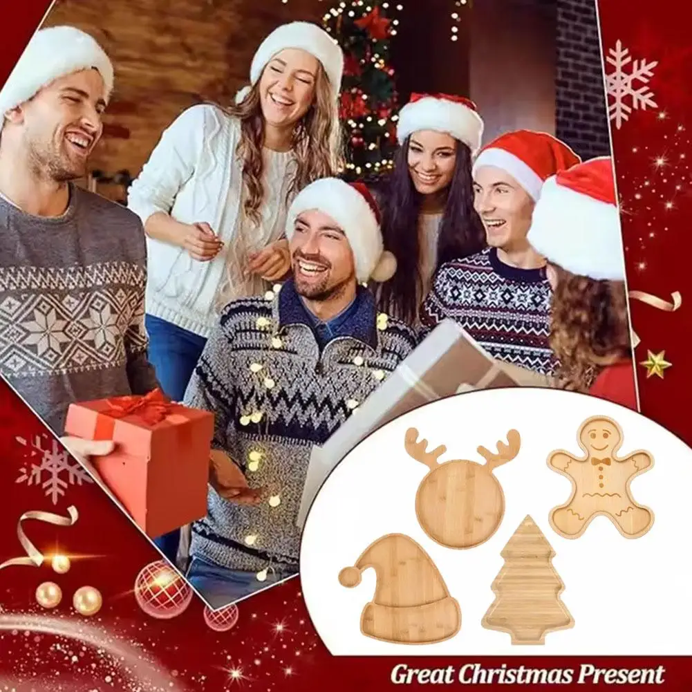 Рождественский поднос Рождественская елка шапка Лось Закуска Блюдо Салат