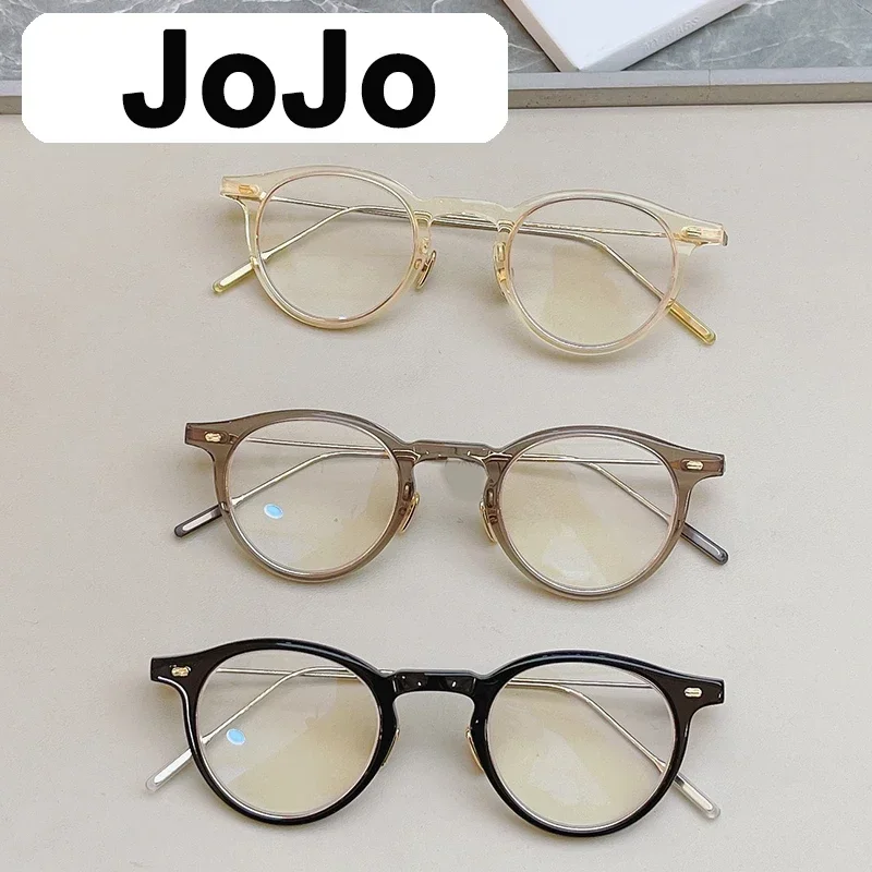 

JoJo GENTLE YUUMI Glasses For Men Women Optical Lenses Eyeglass Frames Eyewear Transparent Blue Anti Light Luxury Brand Monst