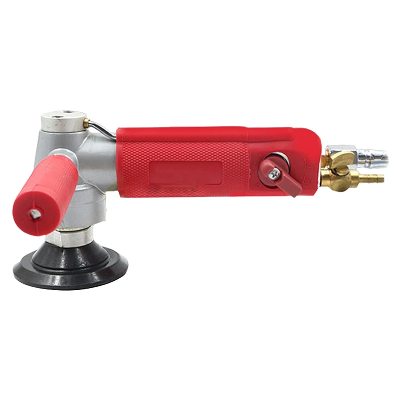 

3" Air Powered Polisher Pneumatic Water High Speed Wet Sander Air Grinder 4300rpm for Marble Stone Granite Low Vibrate Suede