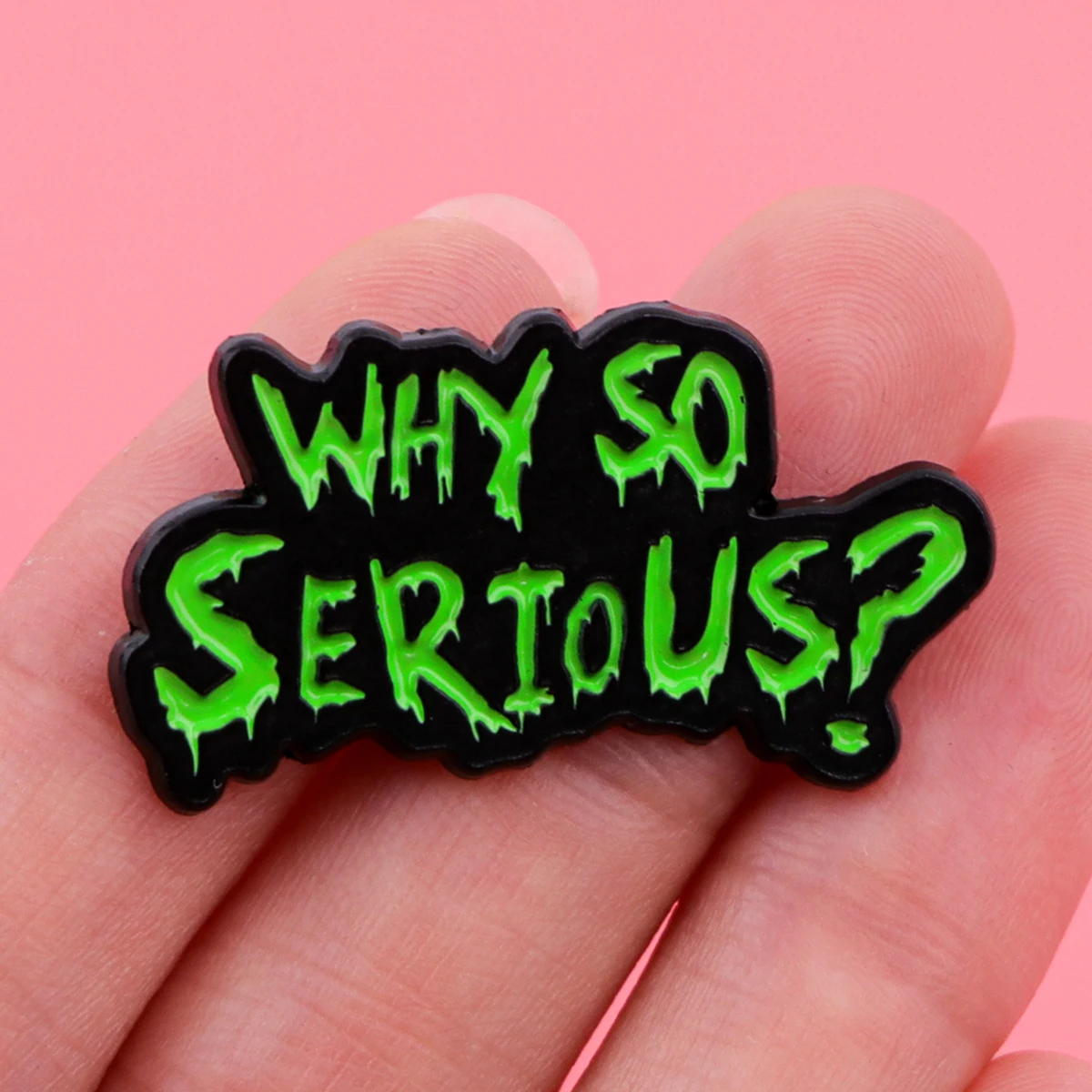 Эмалированная булавка с цитатами ужасов зеленая брошь булавки для лацканов