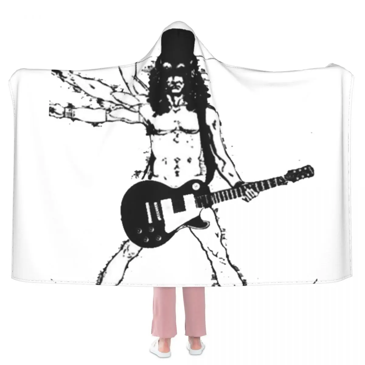 

Одеяло Axl Rose с гитарой, рок-музыка, флисовое дорожное одеяло с капюшоном, супермягкое Дешевое смешное покрывало