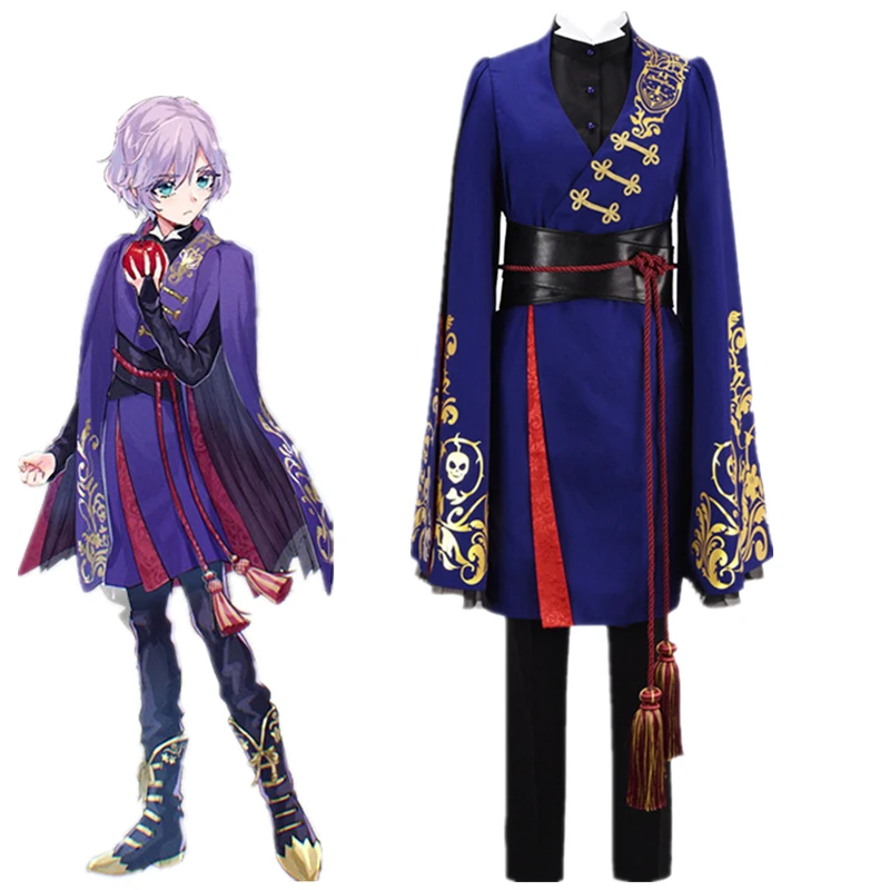 

Game Twisted-Wonderland Cosplay Costume Epel Felmier Unisex Purple Uniform Halloween Party Kimono Suit