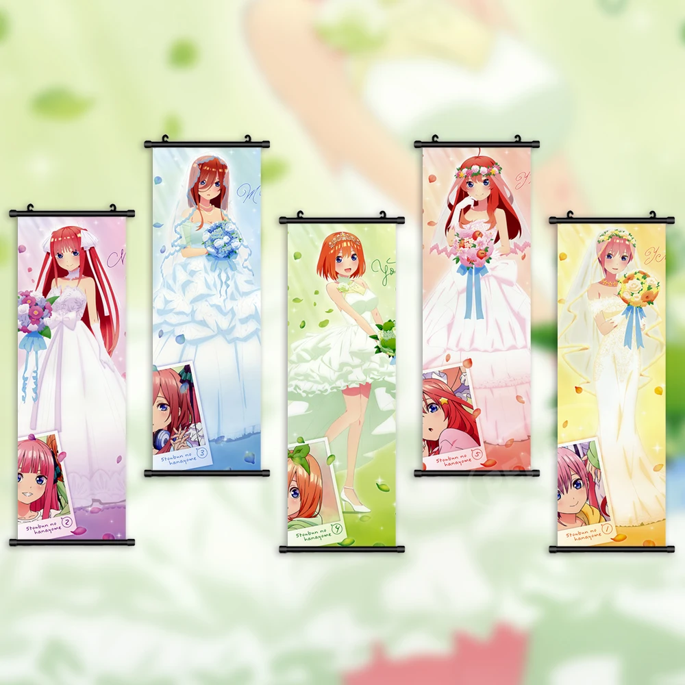 

Home Decoration Anime Wall Art The Quintessential Quintuplets Painting Nakano Itsuki Hanging Scrolls Canvas Print Picture Poster