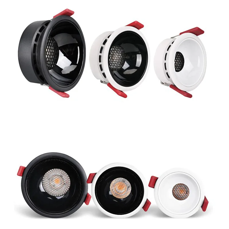 Anti-glare Recessed Ceiling Downlight lamp 7W 9W 12W 15W 18W