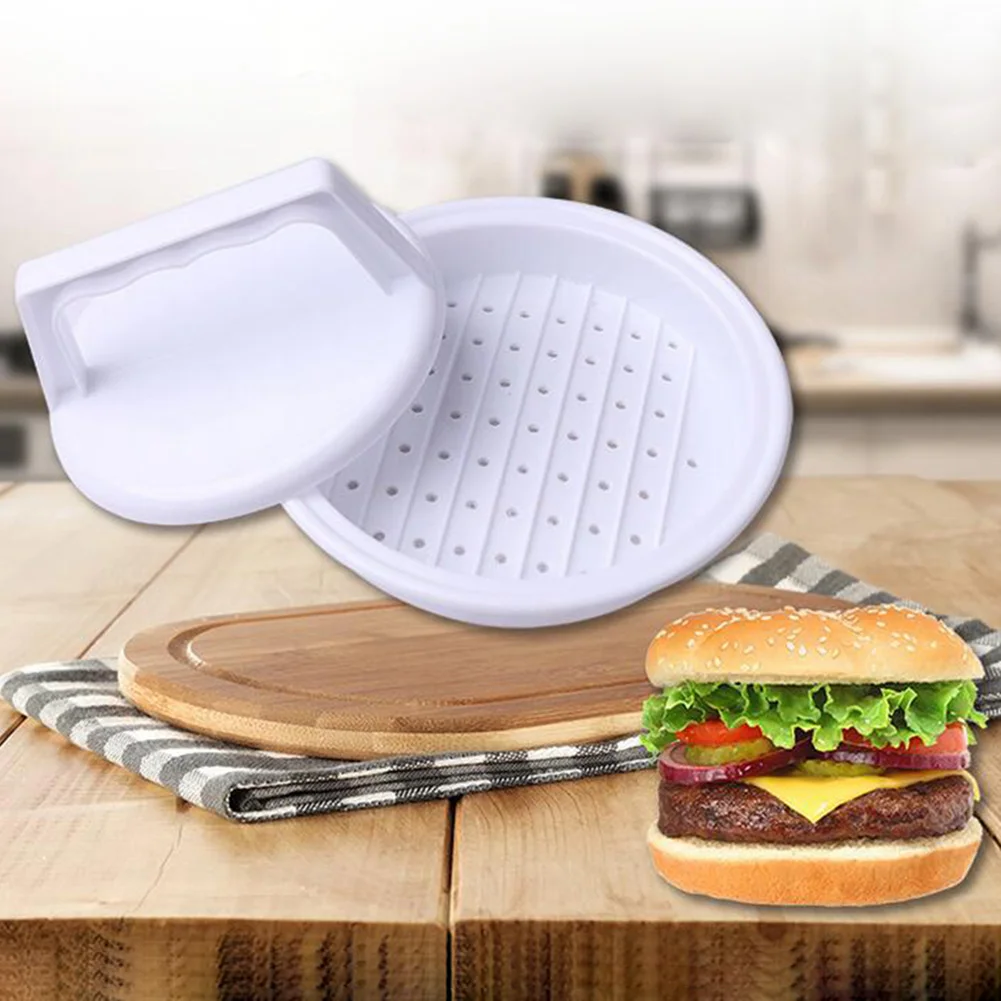 

Kitchen Gadget Round Shape Hamburger Press Food-Grade Plastic Meat Beef Grill Burger Patty Maker Mold Kitchen Tool Accessories