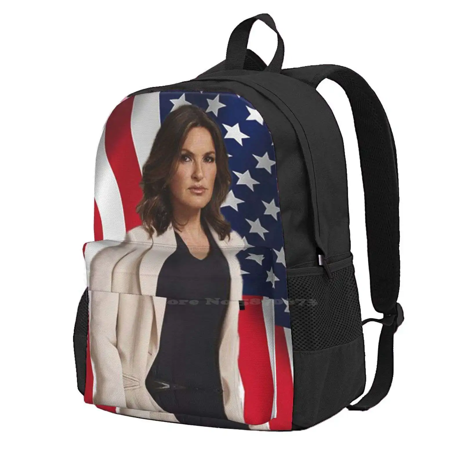 

Svu Benson American Flag Bag Backpack For Men Women Girls Teenage Law And Order Svu Olivia Benson Liv Benson Bensler Stabler