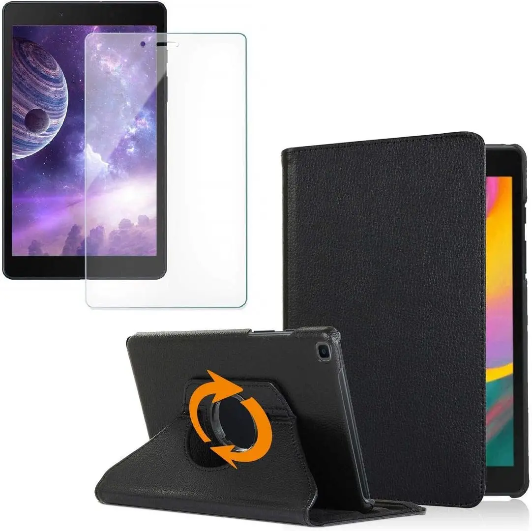 

For Kit Capa Tablet Galaxy Tab A 8 T290 T295 Executiva Giratória + Película de Vidro