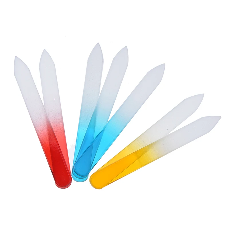 

1pcs Glass Nail Polish Nail File Mini Durable Nail File Manicure Device Tool Durable Crystal Glass Nail Art Buffer Files Random