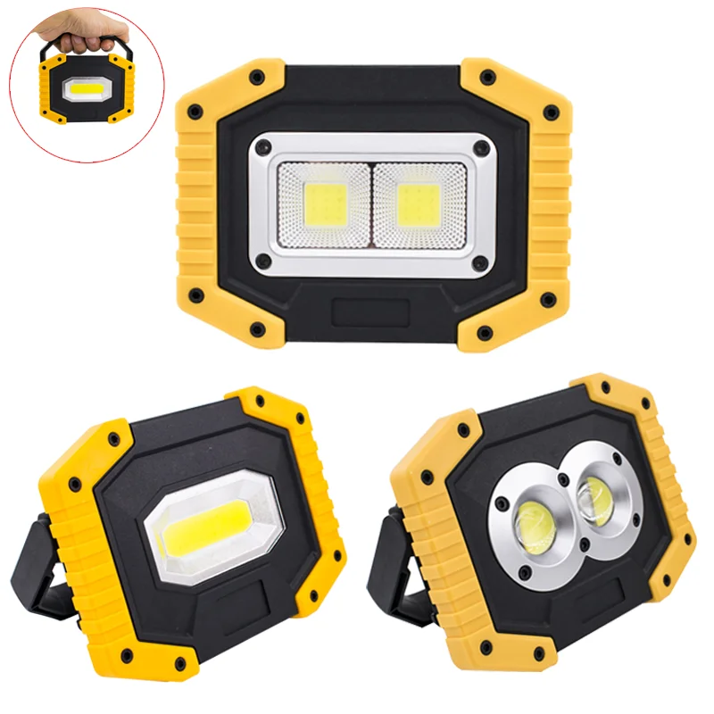 

3 Style LED Work Light Waterproof Emergency USB Rechargeable Flood Lamp Power Bank Without Battery