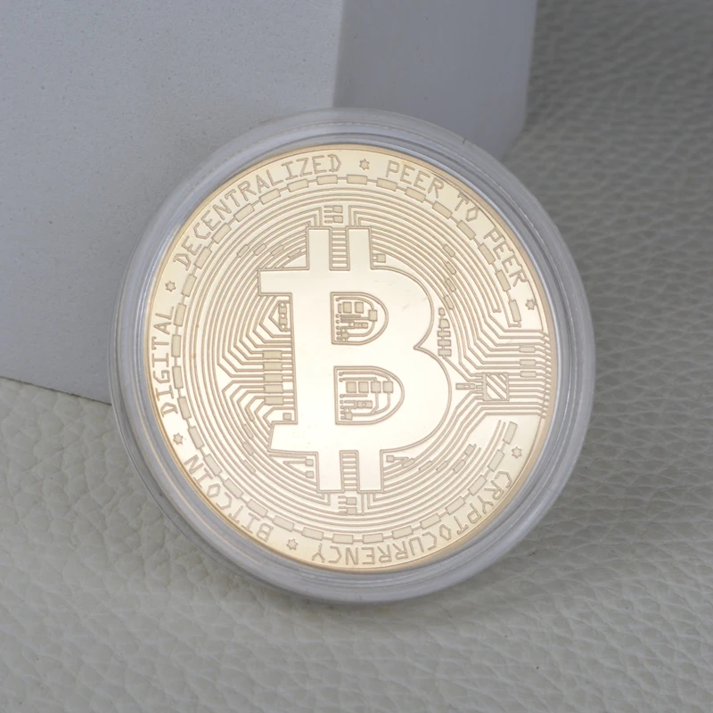 Монета из биткоина позолоченная 10 шт. коллекционное искусство подарок памятная