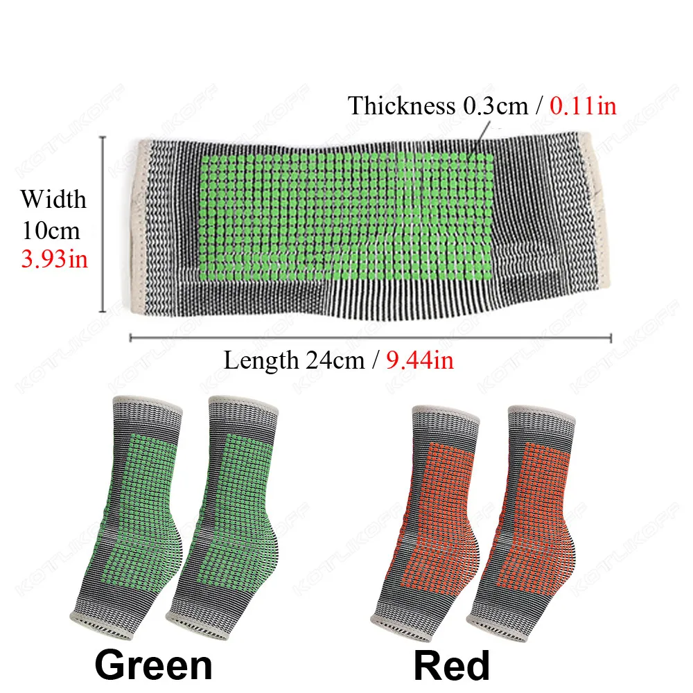 1 пара компрессионных носков Tendonitis для голеностопного бандажа графеновая защита
