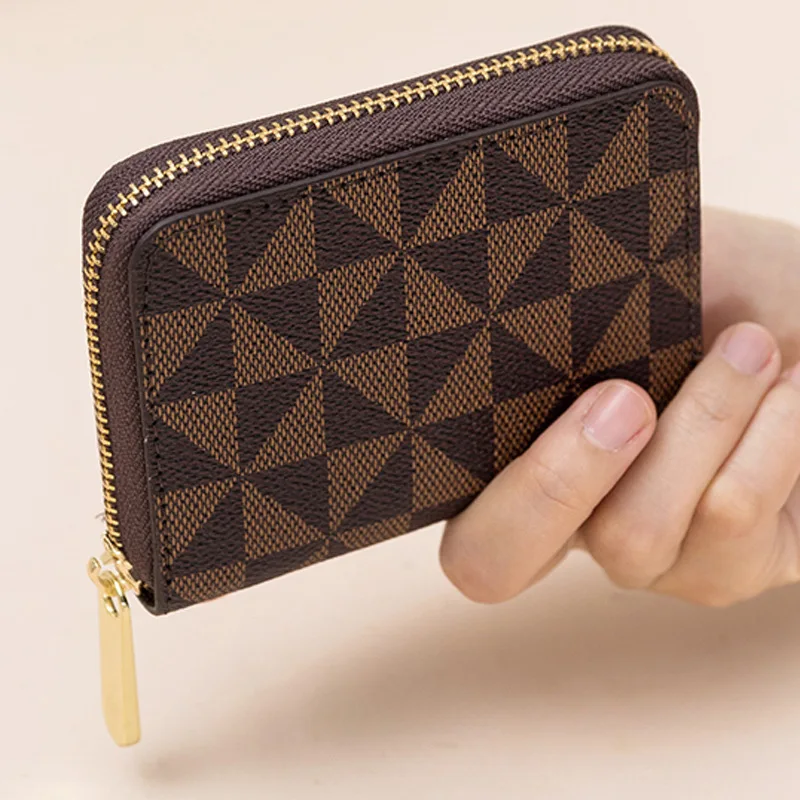 

Luxury Short Wallet Women Zipper Coin Purse Mini Print Clutch Fashion Coin Bag High Quality Small Clutch