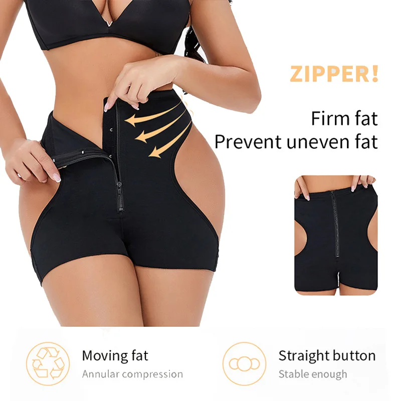 Women Butt Lifter Control Panties Hook & Zip Body Shaper Waist Trainer Bodysuit Push Up Underwear Shapewear Drop Shipping