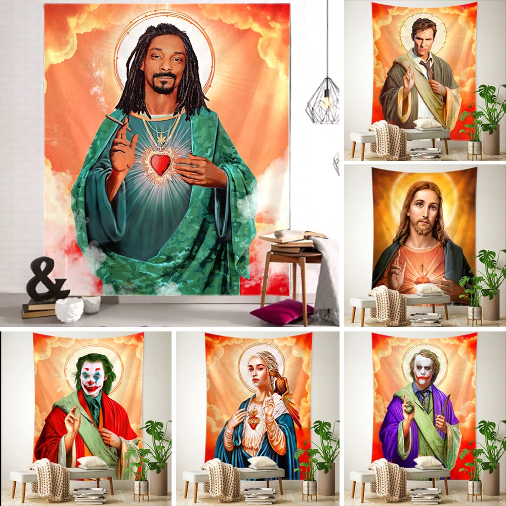 

Snoop Dogg гобелен «Иисус» настенный подвесной мистический психоделический Иисус Эстетическая комната хиппи спальня фон Декор