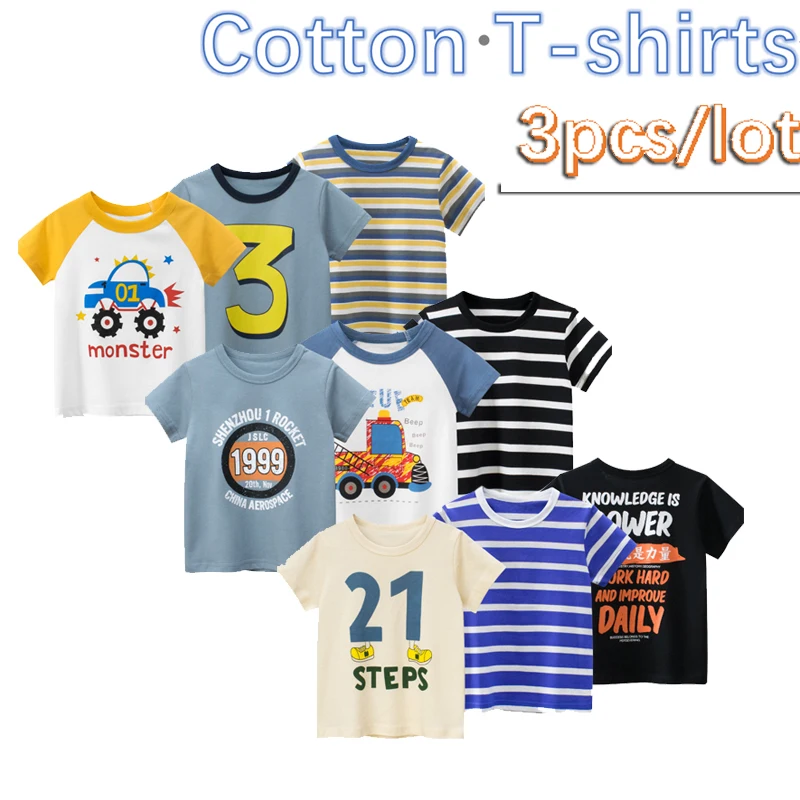 

Kids Summer Clothes Cute Short Sleeve Children's T-Shirts Cotton Cartoon Tee Tops for Boys Animals Print Tops for Girls Clothes