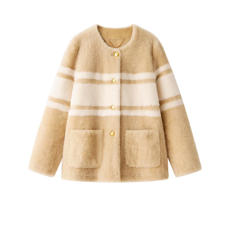 New Double-faced Fur  Winter Coat Women Casaco Feminino Wide-waisted Single Breasted High Street Thick Winter Luxury Clothes