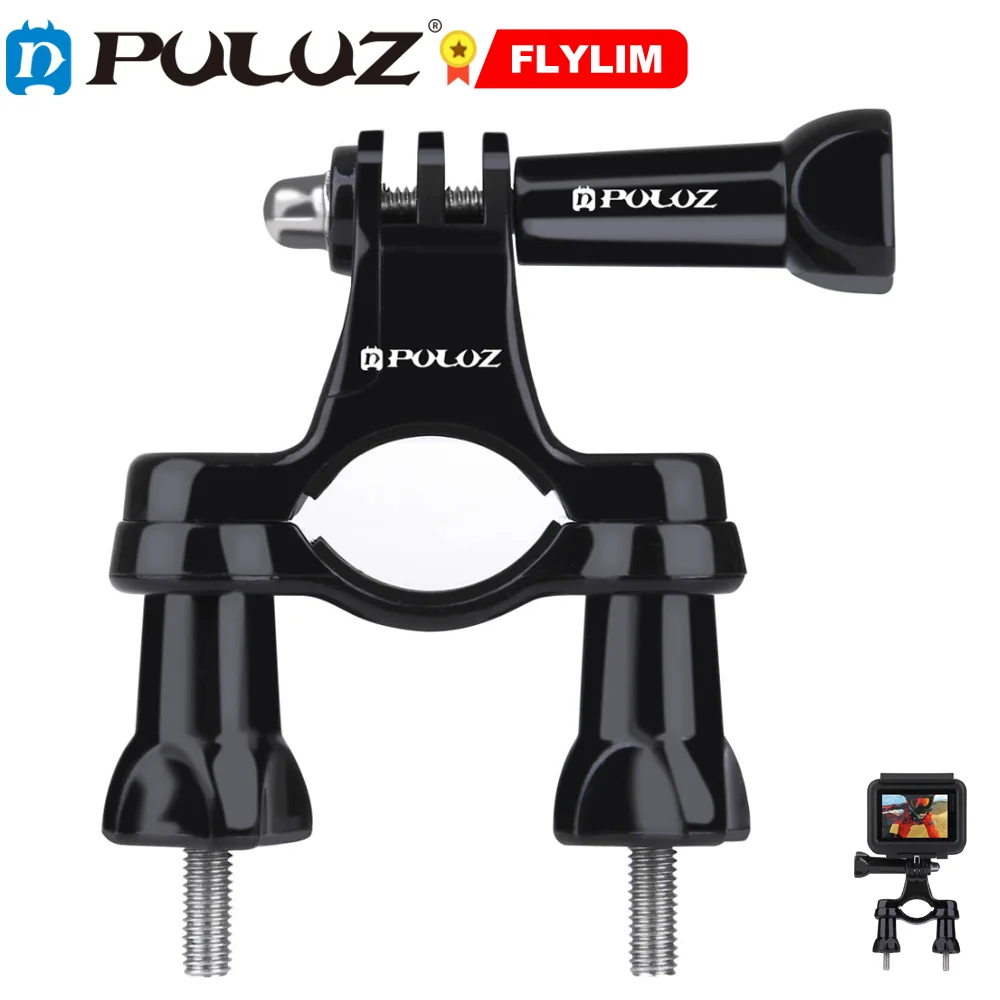 

PULUZ Universal Bike Motorcycle Handlebar Mount with Screw for HERO9 Black HERO8 Black HERO7 6 5 5 Session Camera Adapter