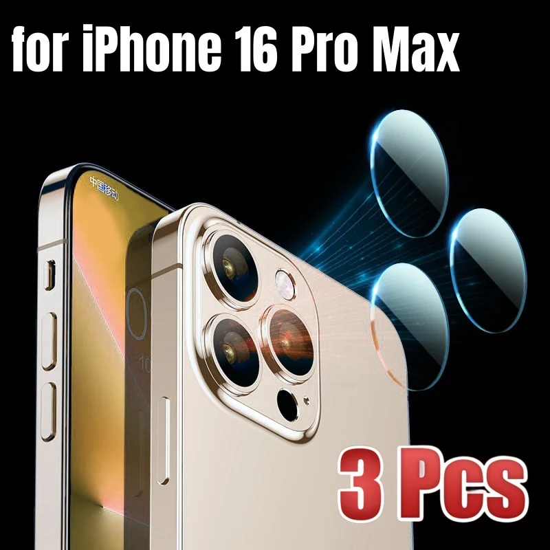 3 шт. защитная пленка для объектива камеры iPhone 16 ProMax 15 14 13 12 Защитное стекло задней