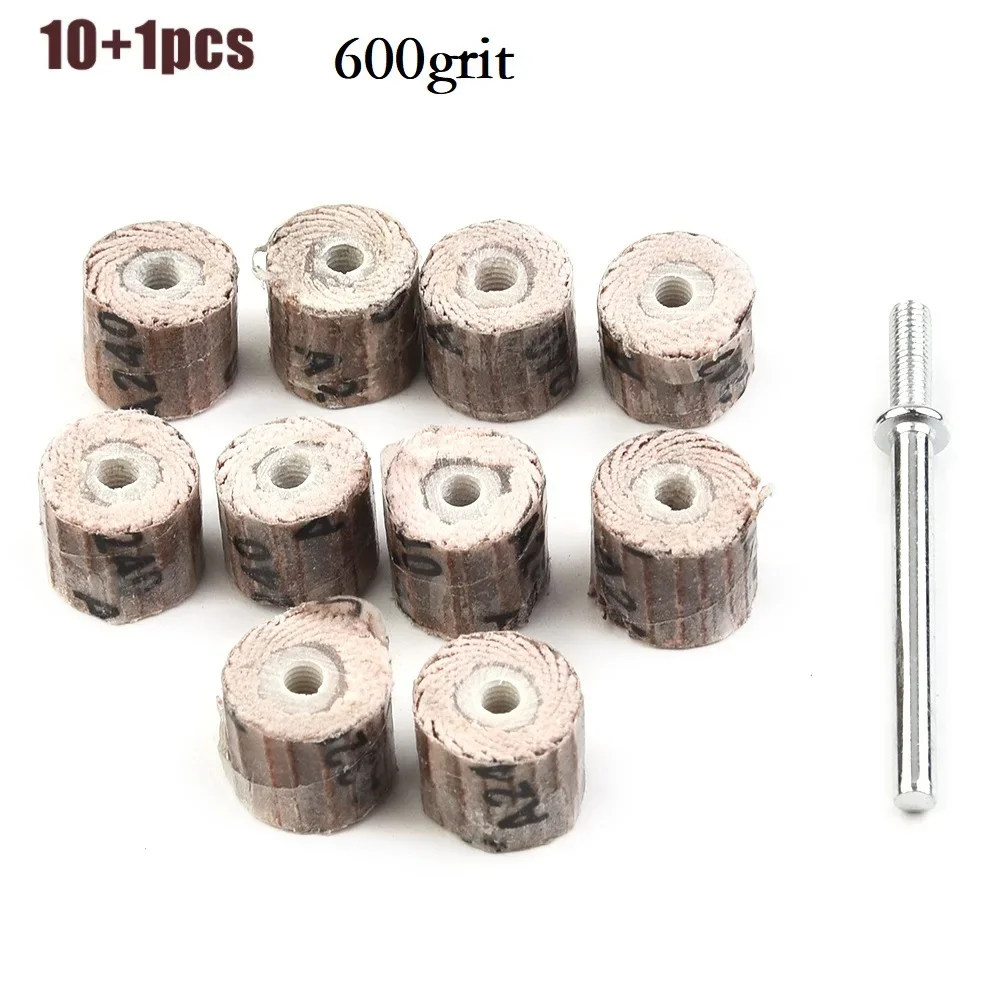 

10 шт. + 1 оправка, лепестковый диск, шлифовальная дрель, абразивная наждачная бумага, зернистость 80/120/180/240/320/400/600, полировка, шлифовка