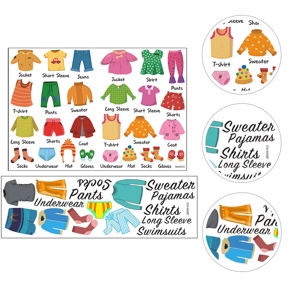 

Clothing Labels Kids Clothes Decalsdresser Wardrobe Sticker Wall Label Stickers Sort Outdoor Bench Cover Classification