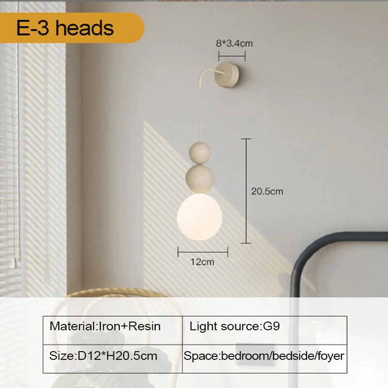 

KINLAMS Настенный светильник 3 головы теплый/холодный белый