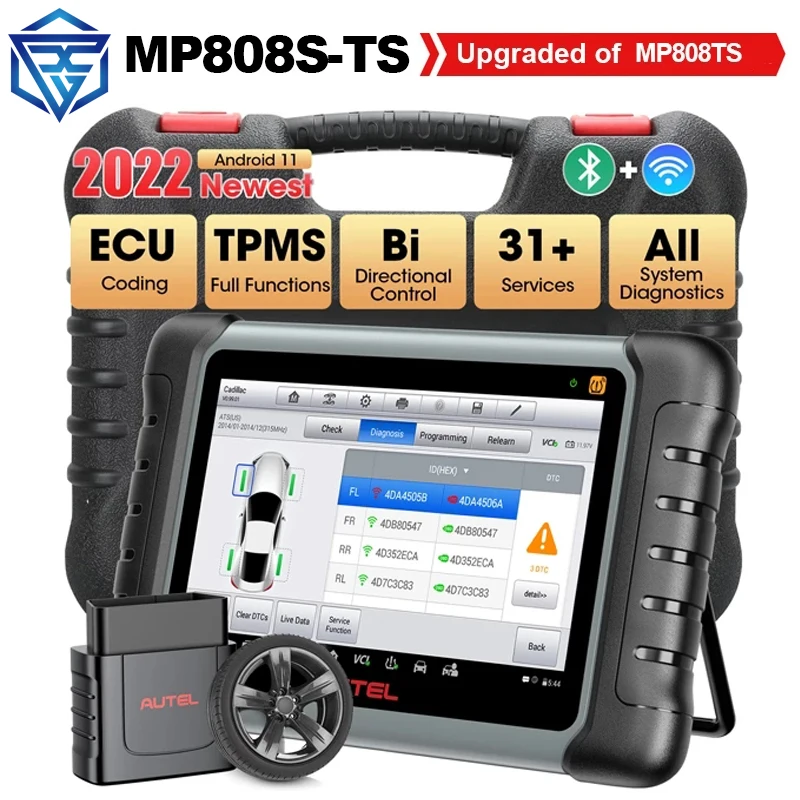 Автомобильные диагностические инструменты Autel MaxiPRO, онлайн-кодирование ECU, TPMS, Автомобильный сканер, активный тест, сканер PK MP808TS MP808BT