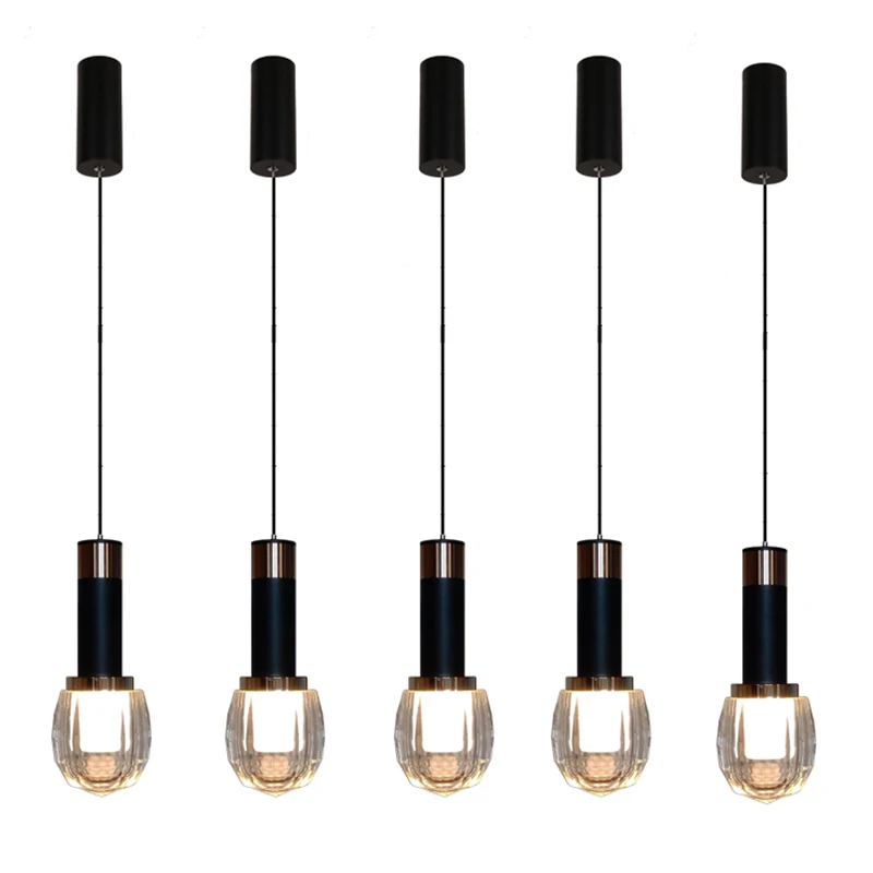 Скандинавская стеклянная Подвесная лампа светодиодный светильник для бара