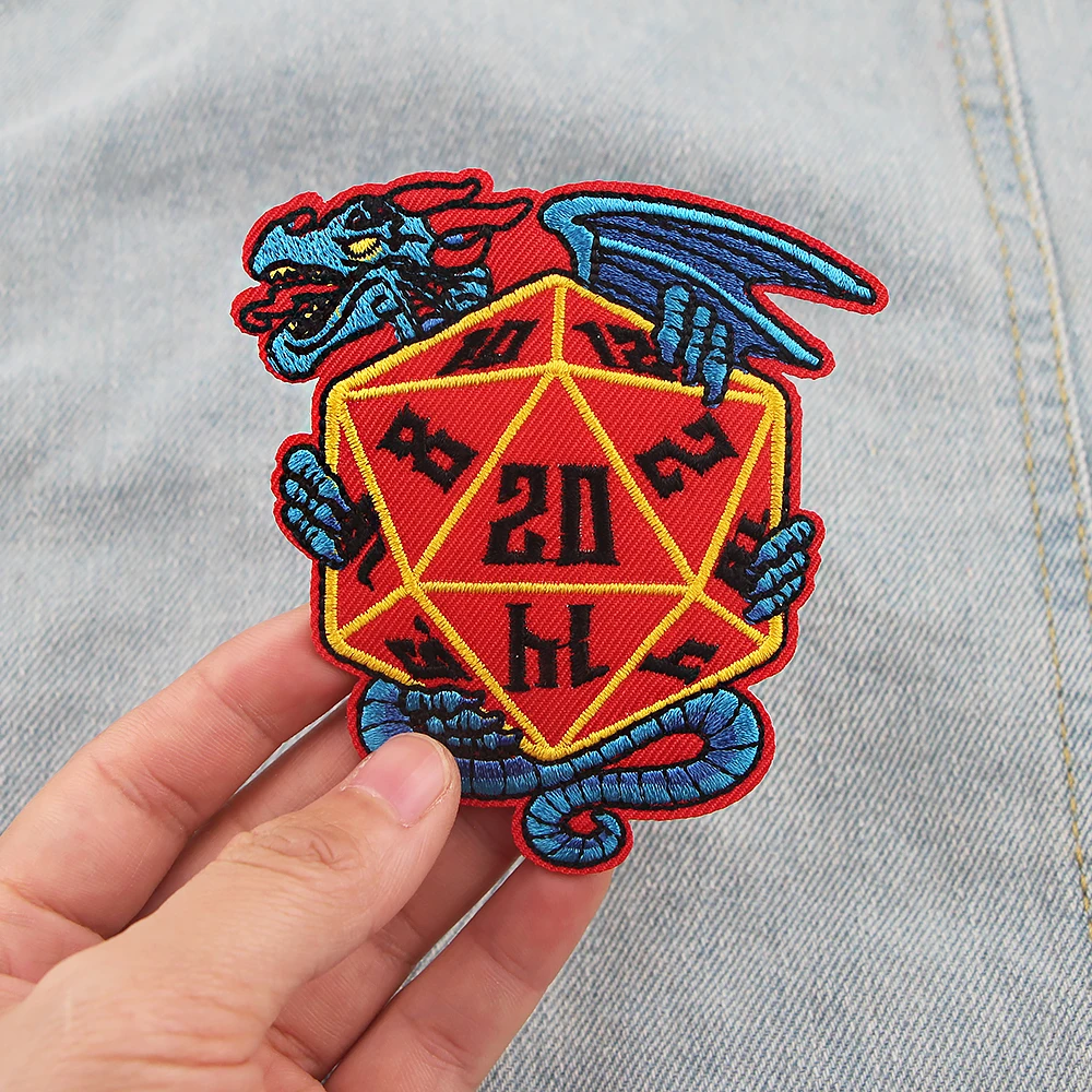 

E5010 Game Dragon DIY Embroidered Patches Sew Iron On Clothes Backpack Hat Patch Applique Badge Patches Garment Accessory
