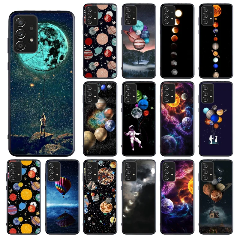 

Moon Stars Space Astronaut PhoneCase for Samsung Galaxy A13 A22 A32 A71 A33 A52 A53 A72 A73 A51 A31 A23 A34 A54 A52 A53S