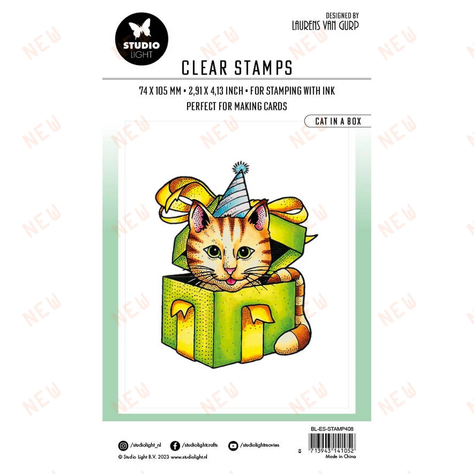 

Clear Stamp Cat in a Box Metal Cutting Dies Stamps Scrapbook Diary Secoration Embossing Stencil Template Diy Greeting Card Hand