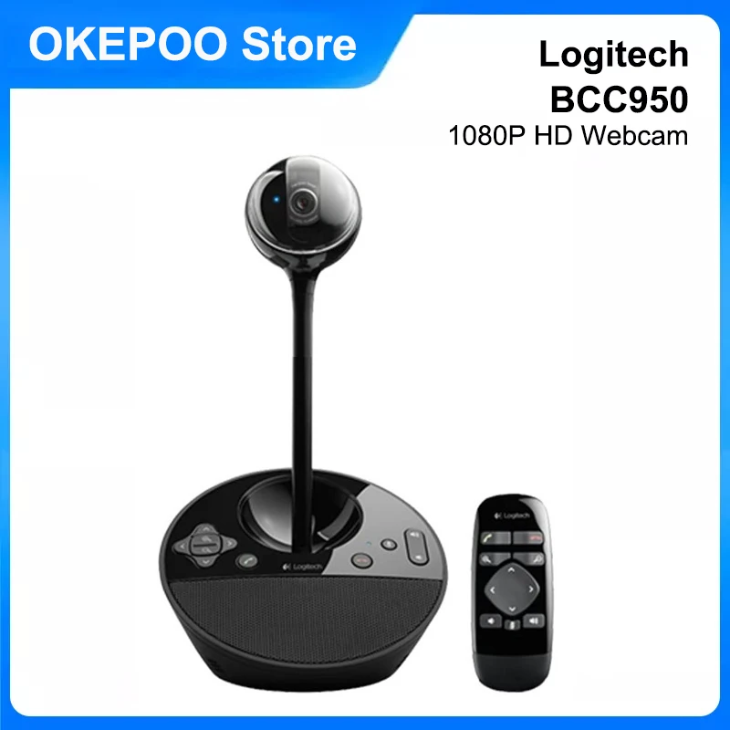 

Logitech BCC950 Webcam 1080P HD Conference Video Office Web Camera with Microphone FHD for Desktop Video Skype Online Business