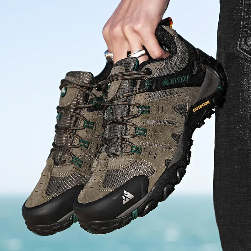 

Мужские кроссовки для бега, походная обувь, износостойкая уличная спортивная мужская обувь на шнуровке, мужские кроссовки для альпинизма, треккинга, охоты