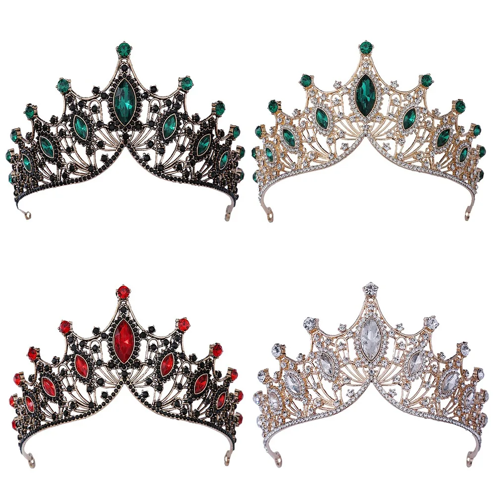 

Повязка на голову в стиле барокко, головная повязка с кристаллами, Свадебные короны и тиары, аксессуары для волос, женский головной убор, королевская диадема