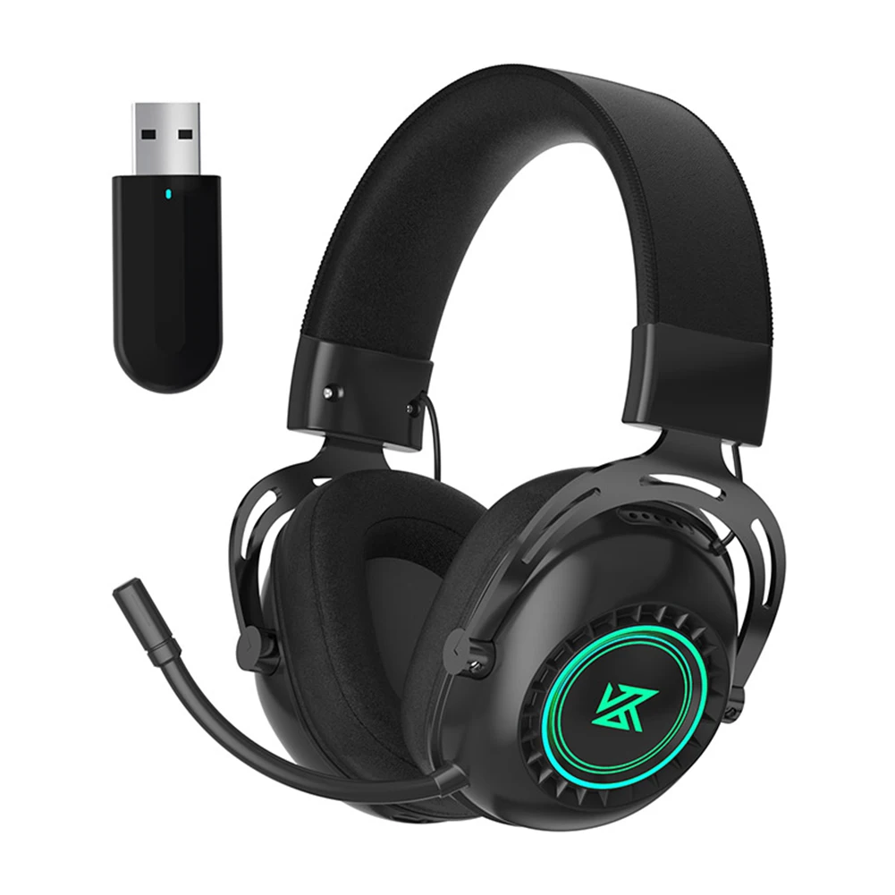 

KZ-GP20 Computer Earphones Dynamic 2.4G Wireless Gaming Headset Noise Cancelling 1200mAh Bluetooth-Compatible 5.0 with RGB Light