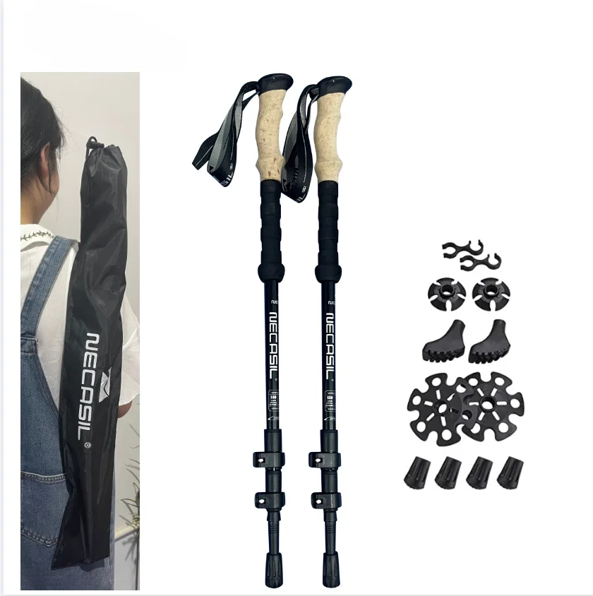 

2pcs Trekking Poles Folding Hiking Stick Collapsible Hiking Poles Trekking Stick Walking Poles Nordic Walking Sticks
