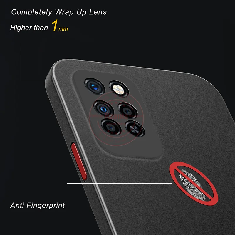 rzants for infinix note 10 pro frosted case uu thinmatte ultra thin translucent anti fingerprint phone casing free global shipping