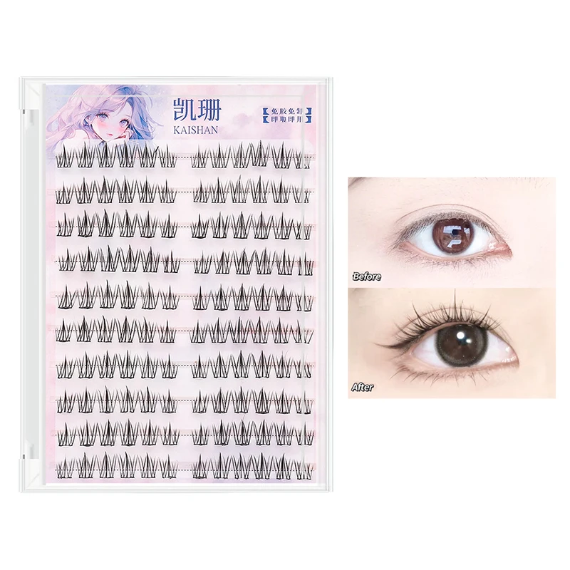 Самоклеящиеся ресницы большая емкость клей не требуется самоклеящиеся кластеры