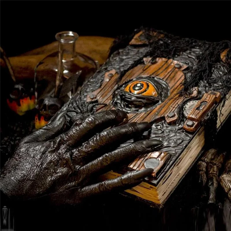 Книга Хэллоуина Декор Реалистичная книга Некрономикон украшение ведьмы ручная