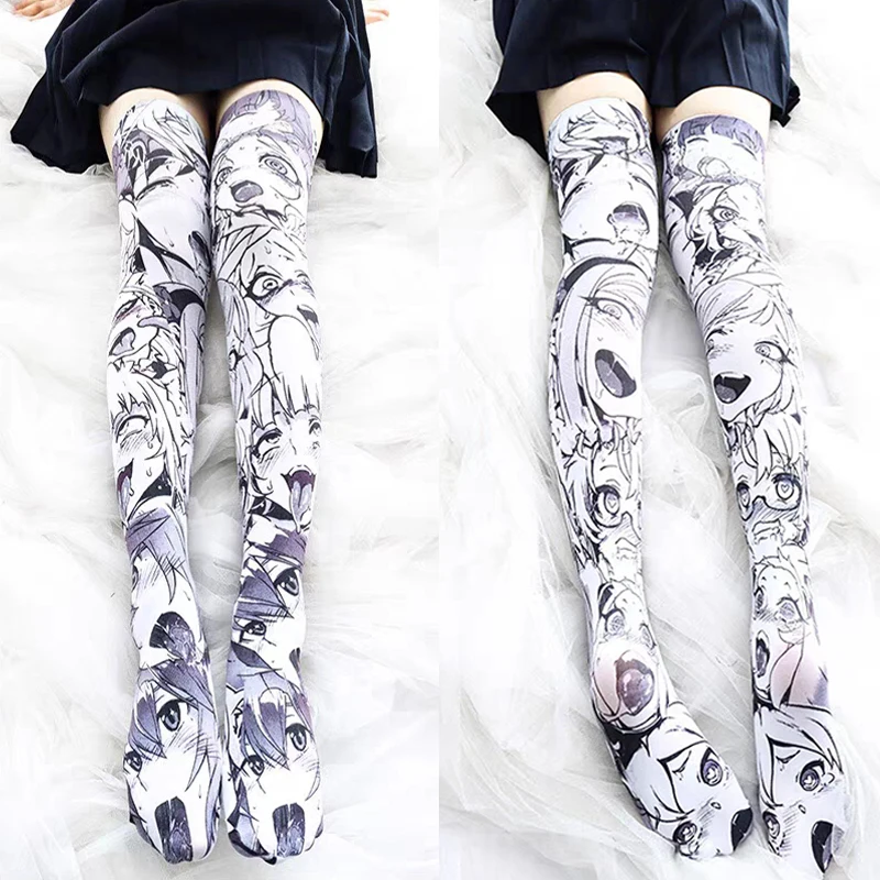 New Cartoon Socks Fashion Stockings Casual Polyester Thigh   Socks Girls Womens Female High-quality Halloween Stockings Cosplay