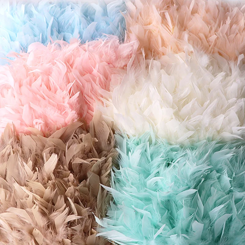 

Пушистая отделка из перьев индейки 2 м, поделки из перьев, свадебное украшение для дома, аксессуары для рукоделия