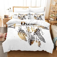 hot dream catcher feather wind chime bedding set twin full queen king size set children kid bedroom duvet cover sets 1