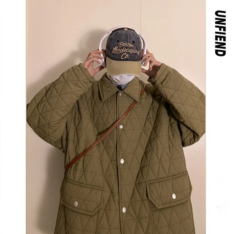 Winter Jacket Men Warm Fashion Retro Army Green Black Thicken Jacket Men Streetwear Korean Loose Thick Short Coat Mens Parker