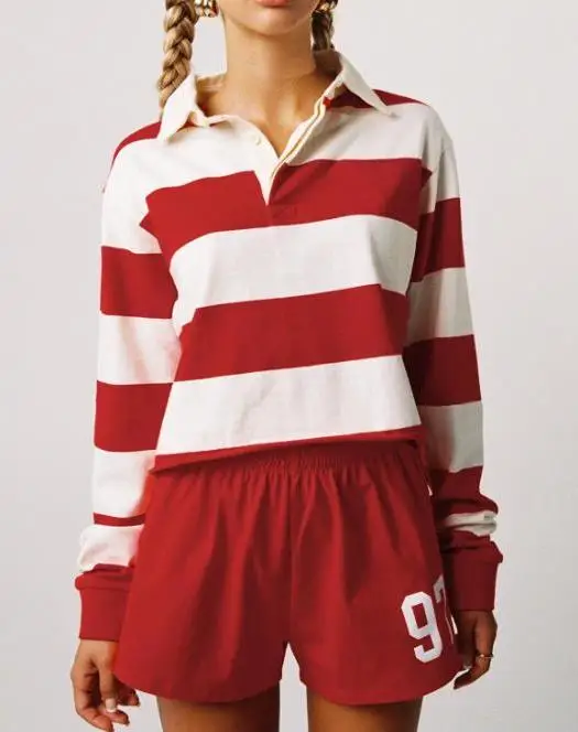 Новая модная цветная контрастная лоскутная полосатая рубашка с длинными