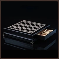 top chess decoration oficial medieval luxury large professional wood chess adult dedicated bay window table schach board games