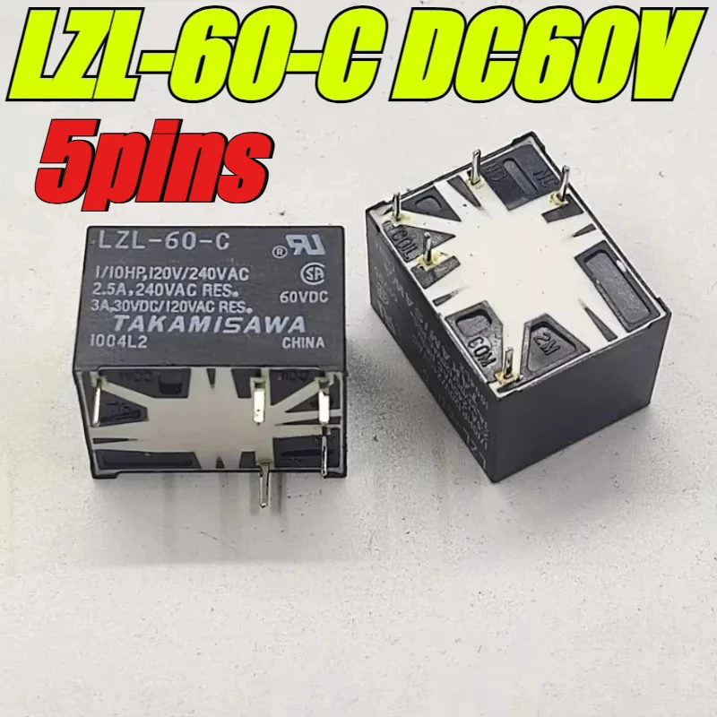 

(Совершенно новый оригинал) 1 шт./лот 100% оригинальное реле: LZL-60-C DC60V 3A 60V 5 контактов