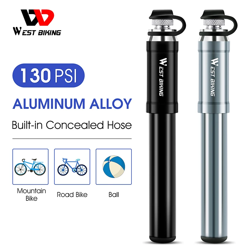 

Семейный велосипедный насос с шлангом, портативный инфлятор высокого давления из сплава для горных и дорожных велосипедов, Schrader Presta Valve, Вел...