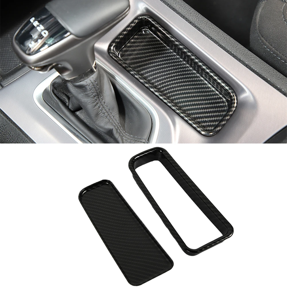 

Gear Shift Storage Slot Decorative Cover Trim Sticker Decal for Dodge Charger 2015-2021 Car Interior Accessory ABS Carbon Fiber