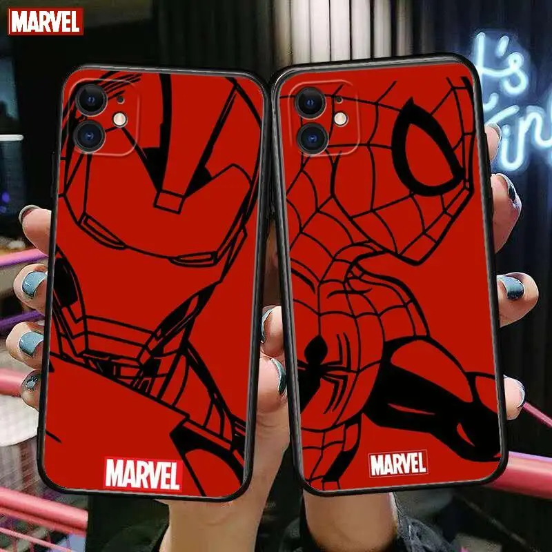 

red iron man spider man Phone Cases For iphone 13 Pro Max case 12 11 Pro Max 8 PLUS 7PLUS 6S XR X XS 6 mini se mobile cell